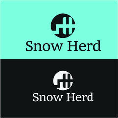 Fototapeta premium Company logo Snow Herd Concept S H