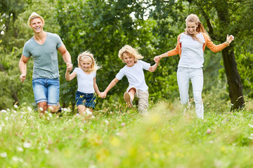 Family and kids are having fun together