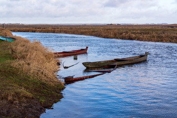 Narwiański Park Narodowy. Rzeka Narew. Szosa Kruszewska, Waniewo, Kurowo, Podlasie, Polska © podlaski49
