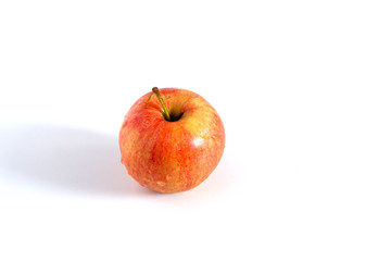 juicy red apple on a white background. Beautiful advertising background