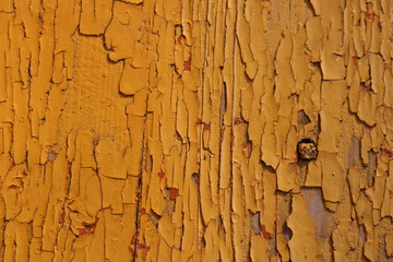 wall with old yellow paint