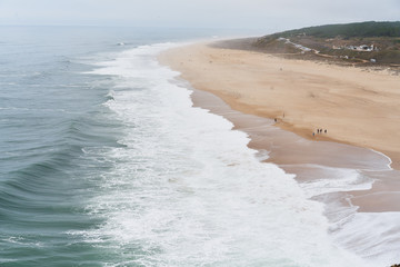 View of North Beach at Nazare, Portugal