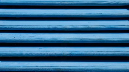 Poster Background of close up mediterranean vintage blue wooden window shutter © Natasa