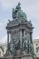 Fototapeta na wymiar Maria Theresia Monument (Holy Roman Empress, German Queen). Maria Theresia monument was built in the year 1888 in Vienna, Austria.