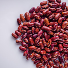fresh organic natural beans on a white background