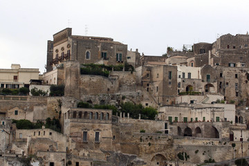 Obraz premium Matera, Włochy - 5 października 2010: Matera miasto Sassi, historyczne centrum