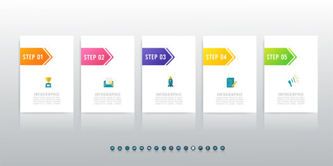 Design Business template infographic chart element with place date for presentations.