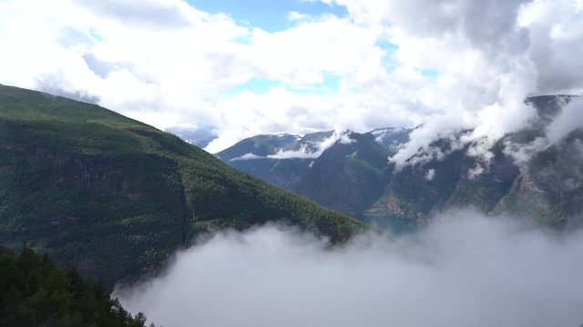 Aurland stegastein norway landscape timelapse