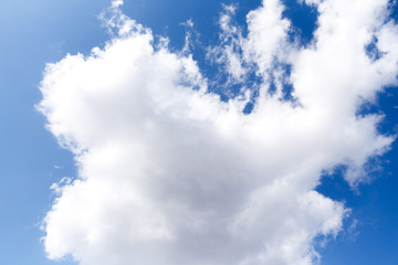 Blue sky with cloud. Clearing day and Good weather in the morning.