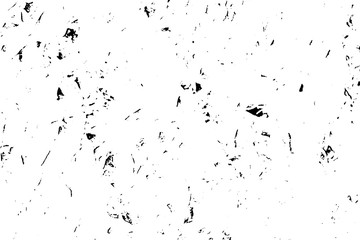 Distressed black texture. Dark grainy texture on white background. Dust overlay textured. Grain noise particles. Rusted white effect. Grunge design elements. Vector illustration, EPS 10.