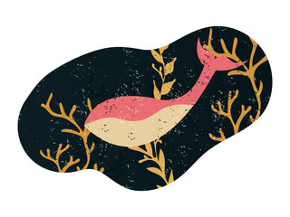 Pink whale © Justyna