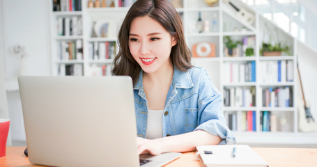 student using laptop at home © ryanking999