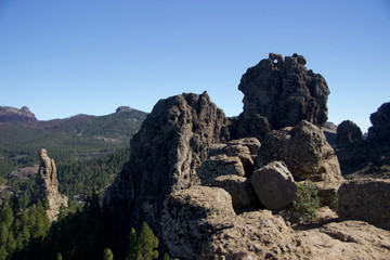 rocks in Gran Canaria mountains
