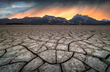 dry cracked earth