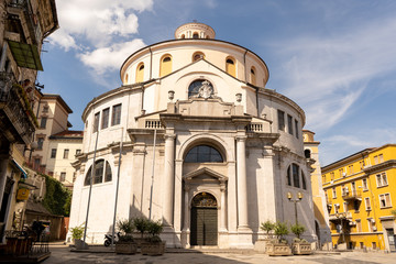Fototapeta na wymiar Photo was taken in June 2019. The St. Vitus Cathedral is a Catholic cathedral in Rijeka, Croatia.
