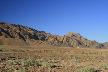 Chaine de montagne désert maroc