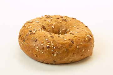 bagel on a white background