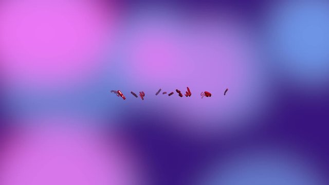 Happy birthday &eacute;clat&eacute;, dynamique avec &eacute;toiles sur fond rose et violet mouvant