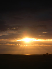 Maspalomas beach during the sunset. South of Gran Canaria Island. Spain.