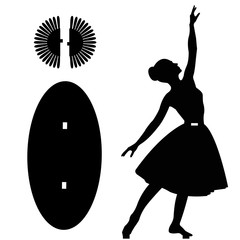 silhouette of a dancing woman