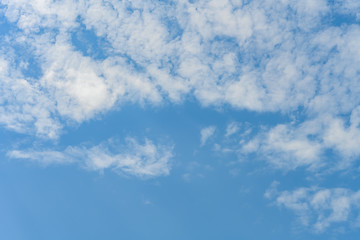 beautiful blue sky with white clouds