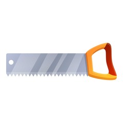 Hand saw icon. Cartoon of hand saw vector icon for web design isolated on white background