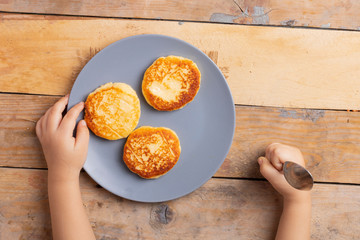 Lentil vegetarian cakes without gluten, top view