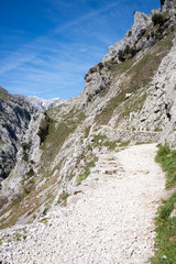 nice mountain road with cliffs, feeling of freedom and stunning views