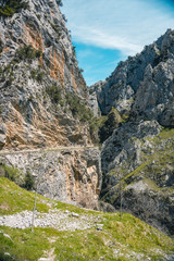 nice mountain road with cliffs, feeling of freedom and stunning views