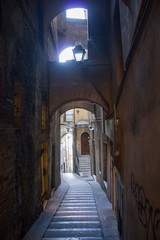 Fototapeta premium Ancient pedestrian road in Perugia city centre