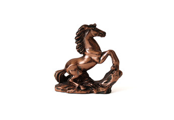 Horse figurine on a white background
