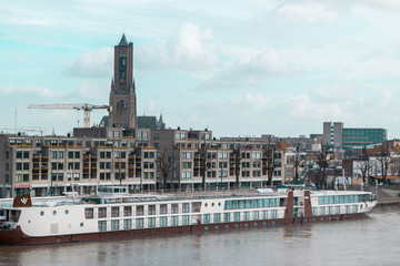 Fototapeta premium Skyline Arnhem city with the Rhine.