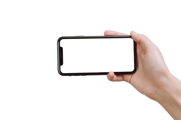 hand holding tablet pc