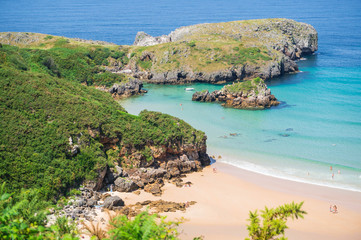 paradise beach among nature in spain