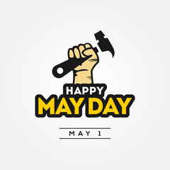 Happy May Day Vector Design Illustration For Celebrate Moment. Worker Day. Labor Day