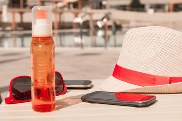 Enjoying summertime days on a holiday / vacation.