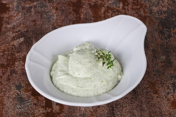 Cottage cream snack with herbs