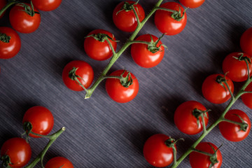 cherry tomatoes on fabric cloth