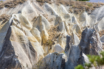 Cappadocia in Turkey with the three beautiful volcanic formation, three beautiful Cappadocia , Turkey.