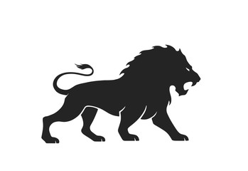 Obraz premium ikona lwa. grafika wektorowa dla godła i logo