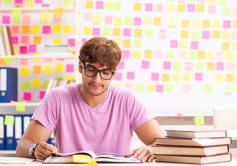 Student preparing for exams with many conflicting priorities