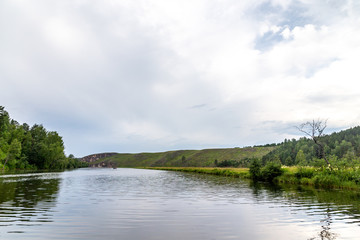 Serga river in Deer streams national park. Sverdlovsk region, Ural, Russia.