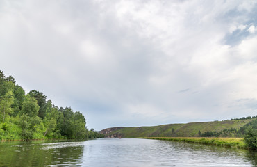 Fototapeta na wymiar Serga river in Deer streams national park. Sverdlovsk region, Ural, Russia.