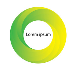 Abstract green swirl logo sample