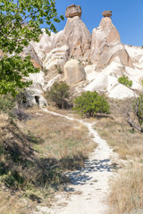 Cappadocia in Turkey with the three beautiful volcanic formation, three beautiful Cappadocia , Turkey.