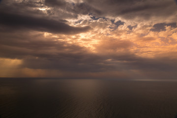 Thunderstorm over the sea