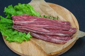 Raw Thick pork steak for cooking