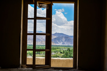 The Window overlooking the cold desert