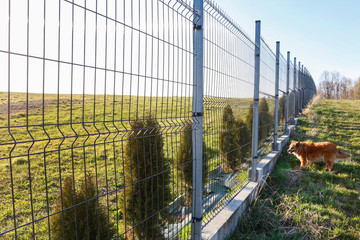Wire fence around the property