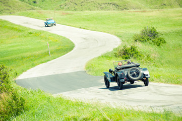 Vintage car at Mille Miglia italian race